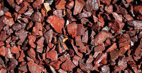  Щебень крошка красный (ЯШМА) фр. 5-10 мм.  купить  в Ставрополе крошка каменная яшмы красный, бордовый, темно-красный декоративная крошка ландшафтная каменная яшмоидная 6 600 руб/т   фото 