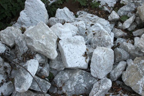  Мраморизированный известняк фр. 100-500 мм.  купить в Ставрополе известняк серый белый темно-серый сероватый валун природного образования окатанный 7 500 руб/т   фото 