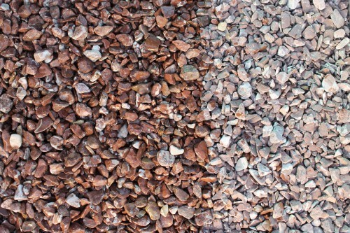  Розовая мраморная галька (щебень галтованный розовый) фр.10-20 мм.  купить  в Ставрополе мрамор розовый, красный ландшафтный декоративный окатанный округлый щебень 13500 руб/т   фото 